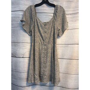 Sienna Sky Button Down Front & Flutter Sleeves Size M